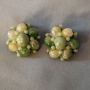 Vintage Green Bead earrings